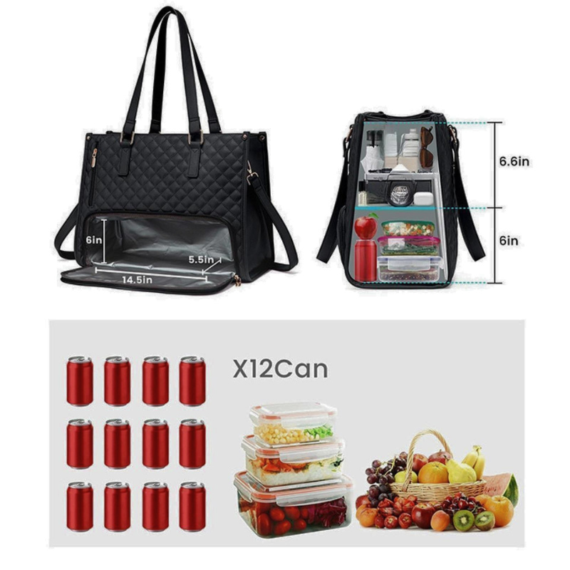 Velorah™ Premium Tote Bag with Insulated Food Compartment
