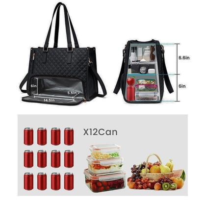 Velorah™ Premium Tote Bag with Insulated Food Compartment