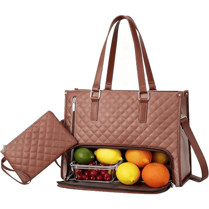 Velorah™ Premium Tote Bag with Insulated Food Compartment