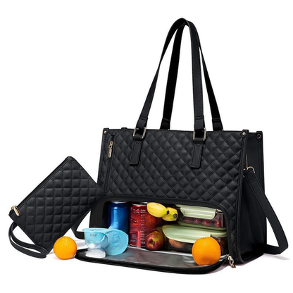 Velorah™ Premium Tote Bag with Insulated Food Compartment