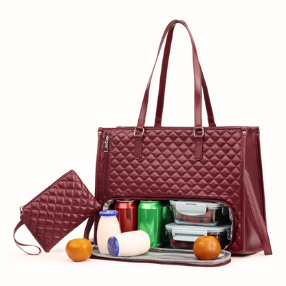 Velorah™ Premium Tote Bag with Insulated Food Compartment