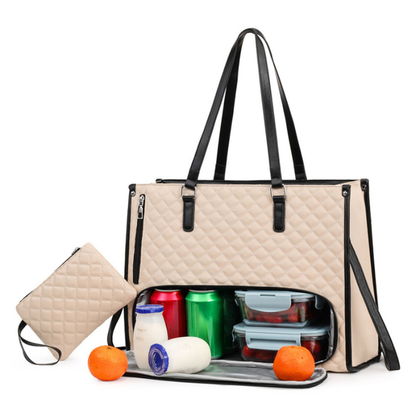 Velorah™ Premium Tote Bag with Insulated Food Compartment